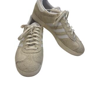 Adidas Gazelle Women’s Clear Grey Crackle Suede Shoes Sneakers Sz 7.5